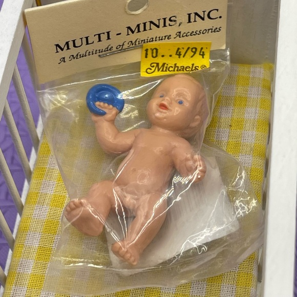 Vintage 90s mini collectables baby room miniature set/ lot - Picture 10 of 15